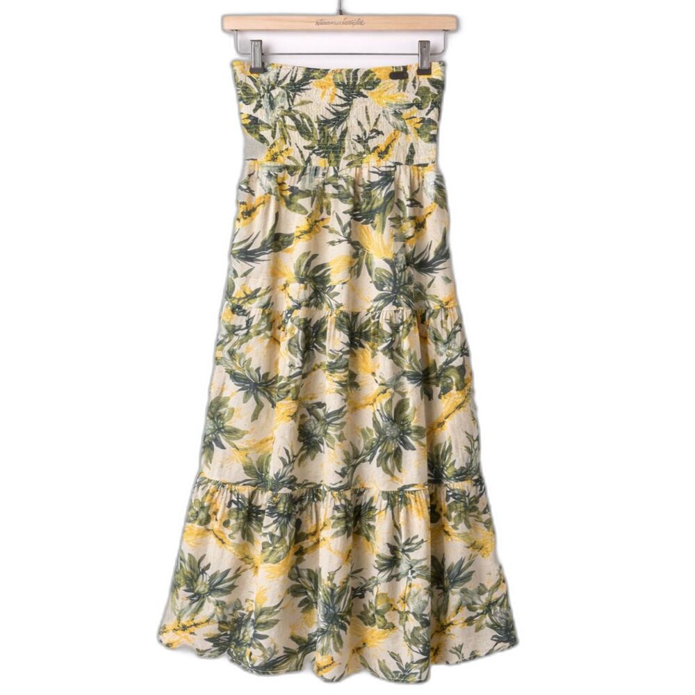Charlie Paige Strapless Gauze Sundress Boho Beach Maxi Dress Size L - Picture 2 of 5